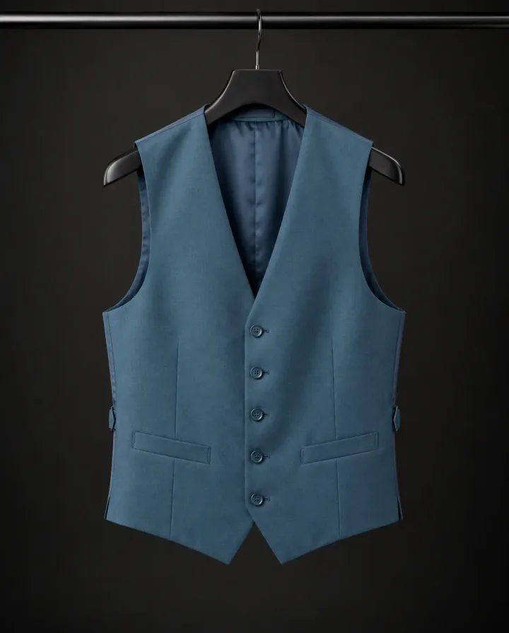 Berber Student Waistcoat – Petrol Blue