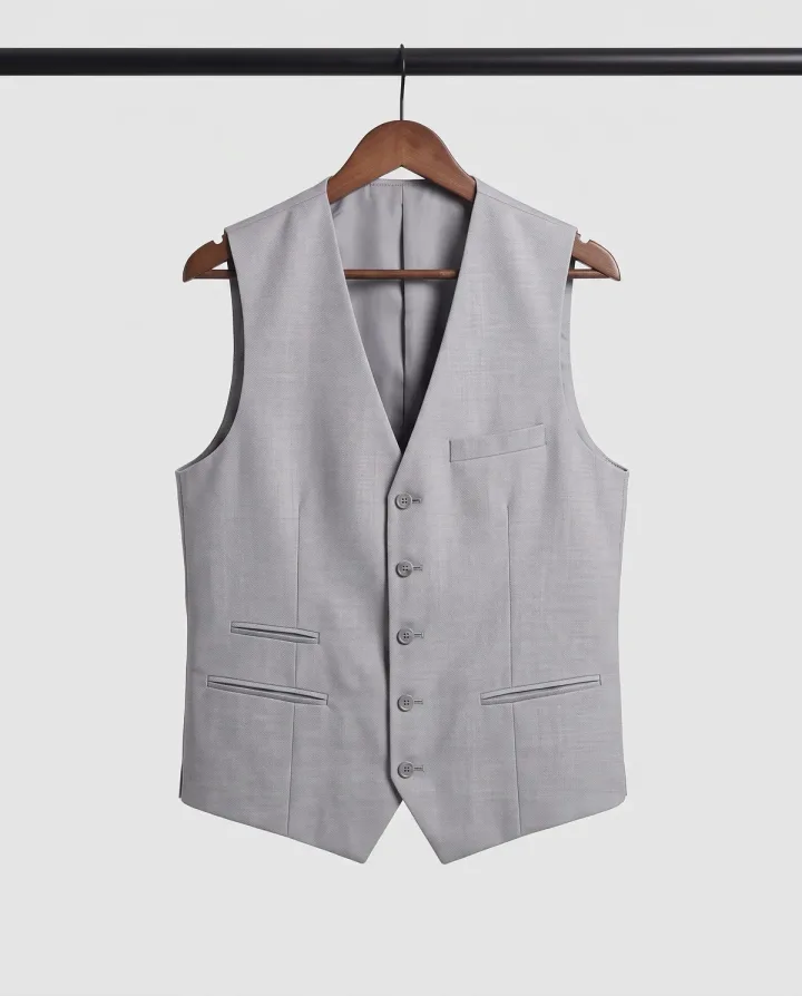 Berber Signature Waistcoat – Platinum Grey