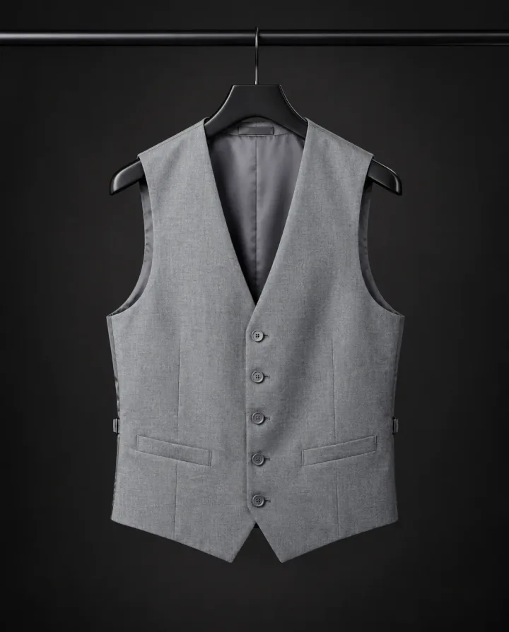Berber Student Waistcoat – Silver Grey