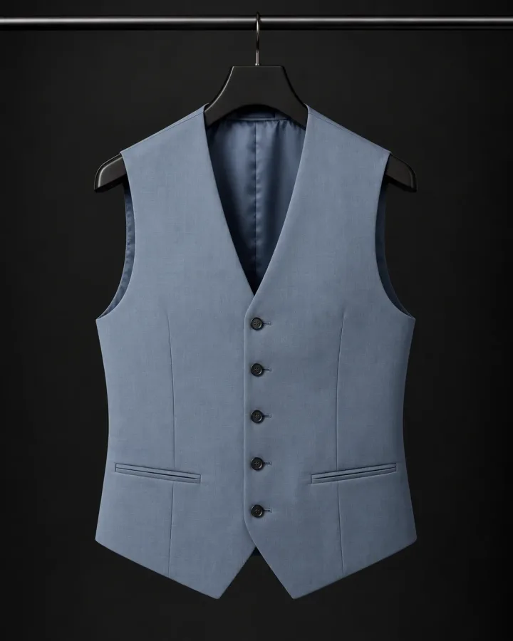 Berber Student Waistcoat – Dusty Blue