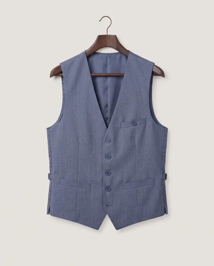 Berber Signature Waistcoat – Dusty Slate Blue