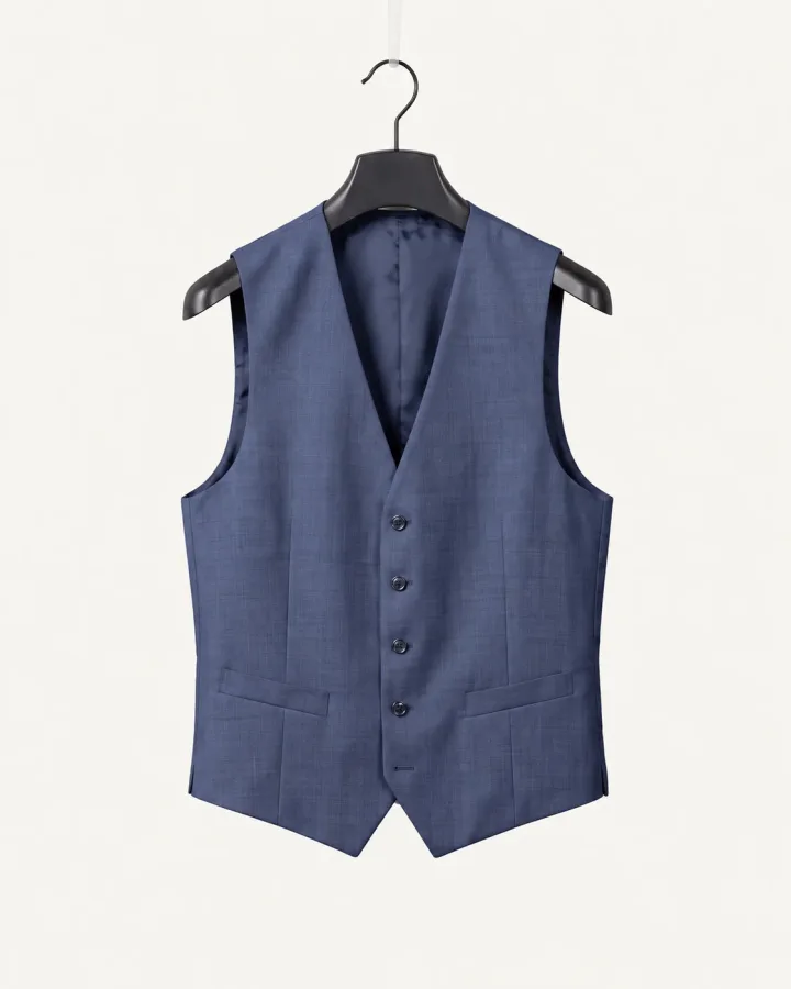 Berber Signature Waistcoat – Steel Blue