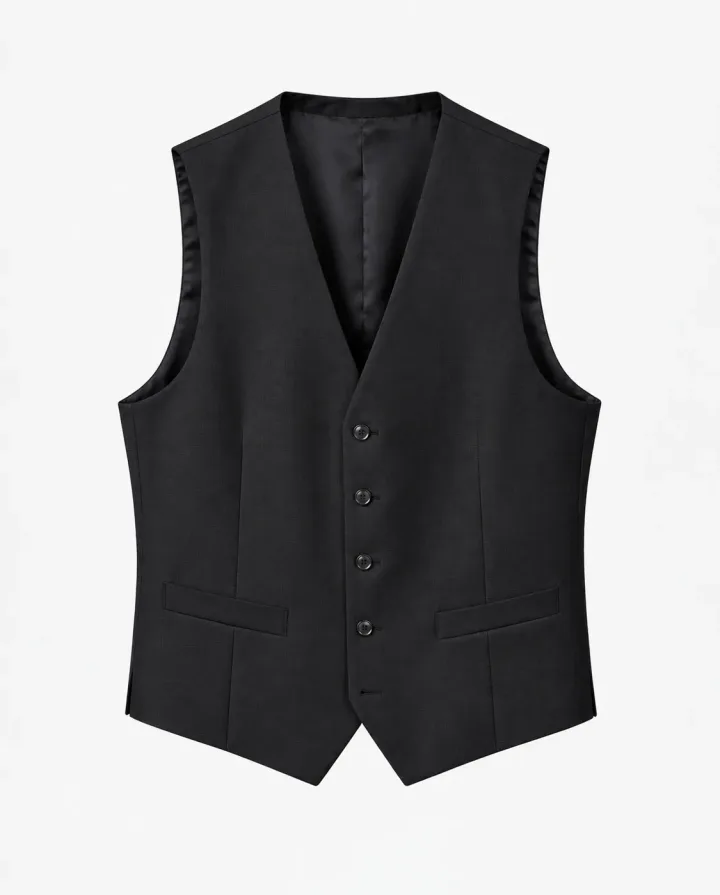 Berber Signature Waistcoat – Midnight Black