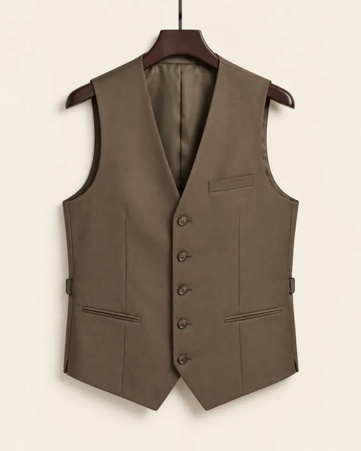Berber Student Waistcoat – Coffee Brown